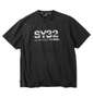 SY32 by SWEET YEARS ベーシックグラフィックロゴ半袖Tシャツ ブラック