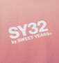 SY32 by SWEET YEARS グラデーションロゴ半袖Tシャツ サンセット: プリント