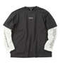 SY32 by SWEET YEARS フェイクレイヤード長袖Tシャツ チャコールグレー: