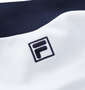 FILA GOLF 鹿の子調ストレッチモックネック長袖シャツ ホワイト: 刺繍(背面)