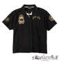 BETTY BOOP 鹿の子刺繍&プリント半袖ポロシャツ ブラック