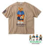 Teddy Bear 天竺プリント半袖Tシャツ ベージュ