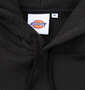 DICKIES エンブロイダリーロゴプルパーカー ブラック: フード調節ひも