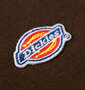 DICKIES エンブロイダリーロゴフルジップパーカー ダークブラウン: ワッペン(胸)