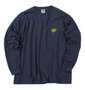 BEN DAVIS ハートスクリプトロゴ長袖Tシャツ ネイビー: