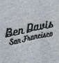 BEN DAVIS ラベルロゴクルーネックスウェット ミックスグレー: 刺繍(左胸)