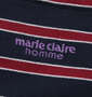 marie claire homme ミニ裏毛Tシャツセット ネイビー: 胸ポケットの刺繍