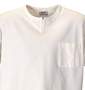 MANCHES キーネックＴシャツ（半袖） ホワイト: