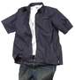 MANCHES キーネックＴシャツ（半袖） ホワイト:
