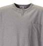 MANCHES キーネックTシャツ(半袖) モクグレー: