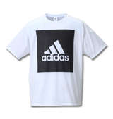 adidas ビッグスクエアロゴ半袖Tシャツ ホワイト
