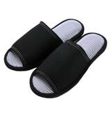  Wメッシュ大きいスリッパ ブラック