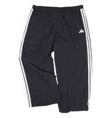 adidas 3ST WVウーブントラックパンツ ブラック×ホワイト