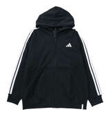 adidas ESS+3Sスウェットフルジップフーディ ブラック