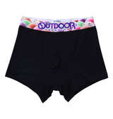 OUTDOOR PRODUCTS 綿ベア天転写ゴムブラックボクサーパンツ アイスクリーム×ブラック