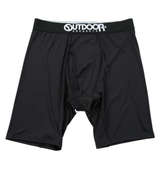 OUTDOOR PRODUCTS ポリエステルベア天ロングボクサーパンツ ブラック×ホワイト
