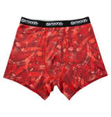 OUTDOOR PRODUCTS ポリエステルベア天スプラッシュ柄ボクサーパンツ レッド