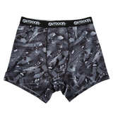 OUTDOOR PRODUCTS ポリエステルベア天スプラッシュ柄ボクサーパンツ ブラック