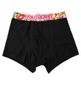 OUTDOOR PRODUCTS 綿ベア天転写ゴムブラックボクサーパンツ ブラック×ジェリービーンズ