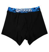 OUTDOOR PRODUCTS 綿ベア天転写ゴムブラックボクサーパンツ ブラック×サンダー