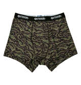 OUTDOOR PRODUCTS ポリエステルベア天タイガーカモ柄ボクサーパンツ ブラック×カーキ