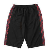 Mc.S.P ハーフトーンドット切替ジャージ六分丈パンツ ブラック×レッド