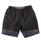 OUTDOOR PRODUCTS ナイロンバイカラークライミングハーフパンツ ブラック×グレー