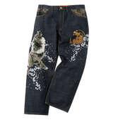 絡繰魂 月光狼デニムパンツ ネイビー