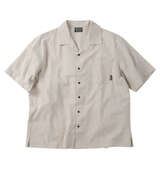 OUTDOOR PRODUCTS 綿麻半袖オープンカラーシャツ ベージュ