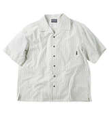 OUTDOOR PRODUCTS サッカー/ジャガード半袖オープンカラーシャツ ホワイト