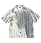 OUTDOOR PRODUCTS サッカー/ジャガード半袖オープンカラーシャツ ネイビー