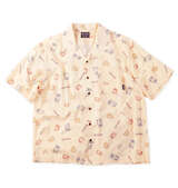 OUTDOOR PRODUCTS ブロード半袖オープンカラーシャツ オフホワイト