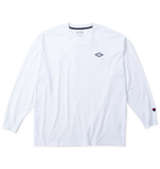 OUTDOOR PRODUCTS 天竺エンボス長袖Tシャツ ホワイト