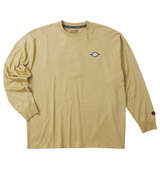 OUTDOOR PRODUCTS 天竺エンボス長袖Tシャツ ベージュ
