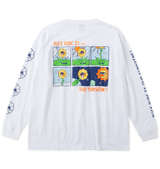 b-one-soul DUCK DUDEサンフラワー長袖Tシャツ ホワイト