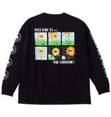 b-one-soul DUCK DUDEサンフラワー長袖Tシャツ ブラック