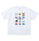 黒柴印和んこ堂 かき氷いろんな犬たち半袖Tシャツ ホワイト