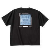 in the attic デニムエンボスプリントジャガード半袖Tシャツ ブラック
