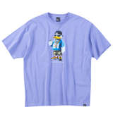 b-one-soul DUCK DUDEストリートスタイル半袖Tシャツ ライトパープル