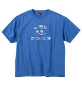 b-one-soul DUCK DUDEエンボス半袖Tシャツ ブルー