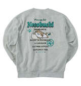 NECOBUCHI-SAN 裏起毛クルーネックトレーナー ホワイト杢