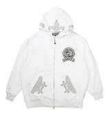 GALFY 百合の紋章フルジップパーカー ホワイト