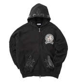 GALFY 百合の紋章フルジップパーカー ブラック