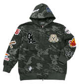 GALFY 復活わんわん大学フルジップパーカー カモフラ柄