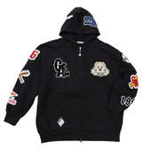 GALFY 復活わんわん大学フルジップパーカー ブラック