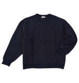 PLES 7Gガーター天竺クルーネックセーター ネイビー