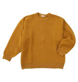 PLES 7Gガーター天竺クルーネックセーター マスタード