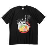 黒柴印和んこ堂 冷やし中華半袖Tシャツ ブラック