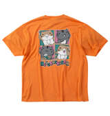 NECOBUCHI-SAN DRYハニカムメッシュ半袖Tシャツ オレンジ