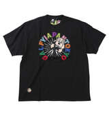 GALFY おしゃぶりワンワンカラフルロゴ半袖Tシャツ ブラック
